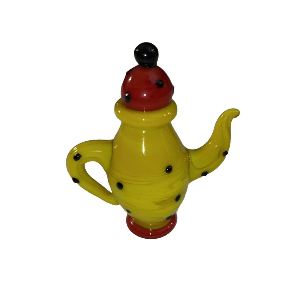 Vintage Global Village Glass Studio Teapot Figurines